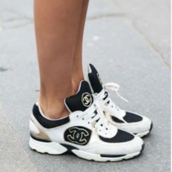 Chanel Tricolor Suede, Mesh and Leather CC Low Top Sneakers Size 38,5 - Picture 1 of 10